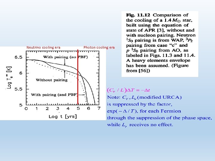 Neutrino cooling era Photon cooling era 