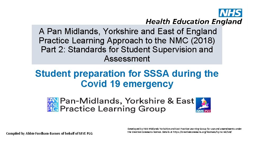 A Pan Midlands, Yorkshire and East of England Practice Learning Approach to the NMC