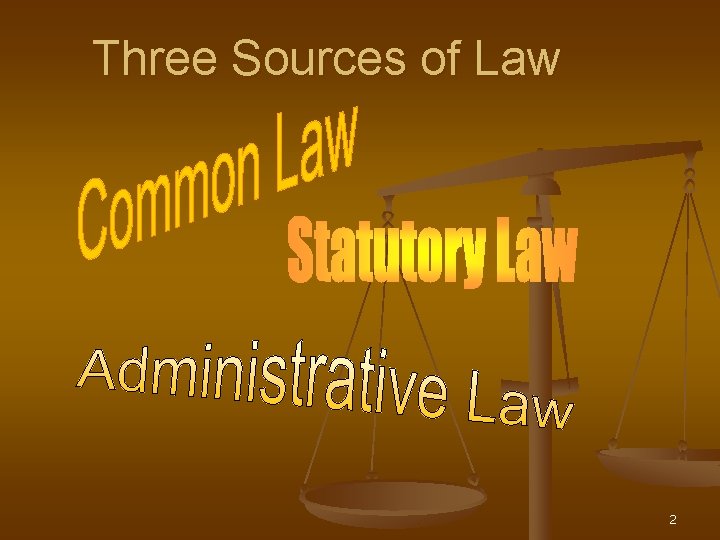 Three Sources of Law 2 