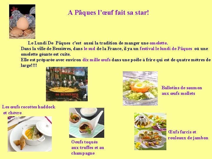 A Pâques l’œuf fait sa star! Le Lundi De Pâques c'est aussi la tradition A Pâques l’œuf fait sa star! Le Lundi De Pâques c'est aussi la tradition