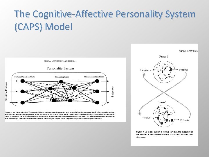 The Cognitive-Affective Personality System (CAPS) Model 