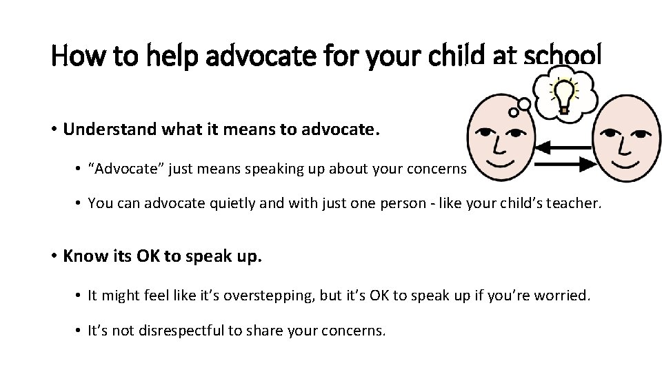 How to help advocate for your child at school • Understand what it means