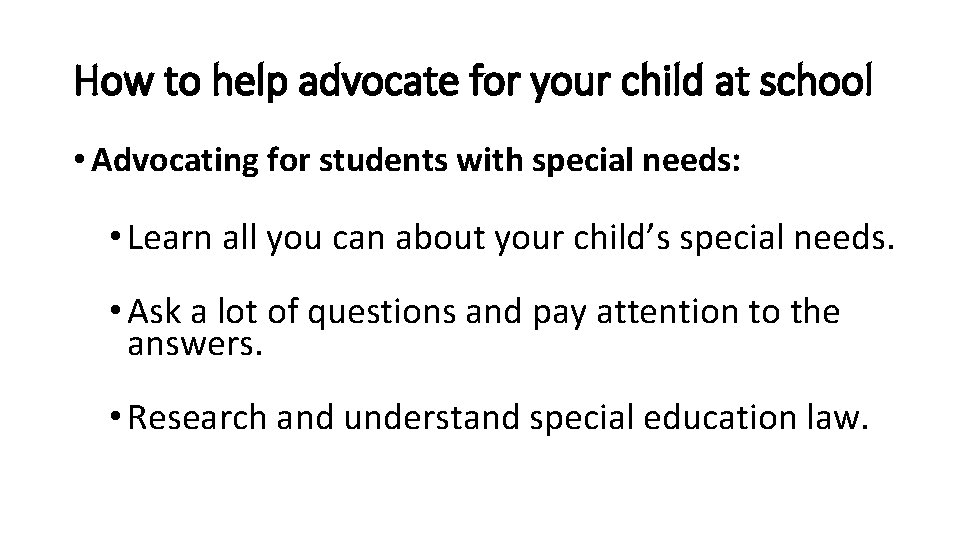 How to help advocate for your child at school • Advocating for students with