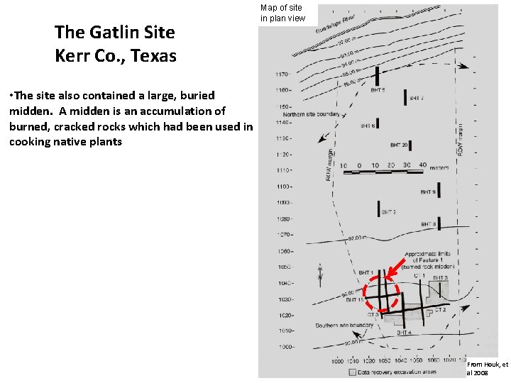 The Gatlin Site Kerr Co. , Texas Map of site in plan view •