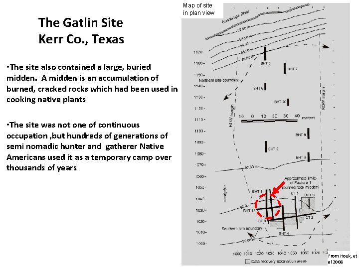 The Gatlin Site Kerr Co. , Texas Map of site in plan view •