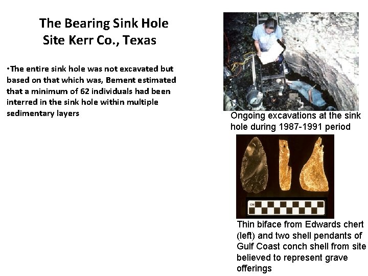 The Bearing Sink Hole Site Kerr Co. , Texas • The entire sink hole