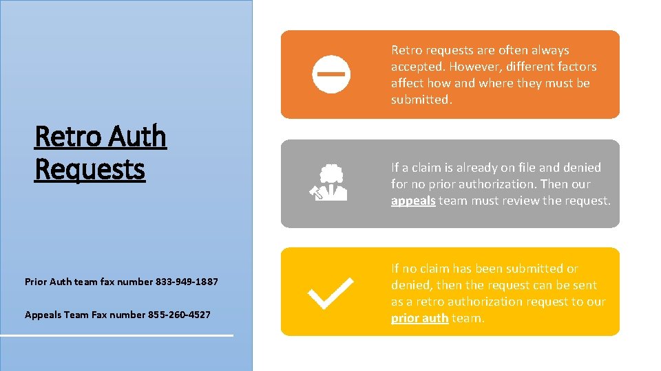 Retro requests are often always accepted. However, different factors affect how and where they