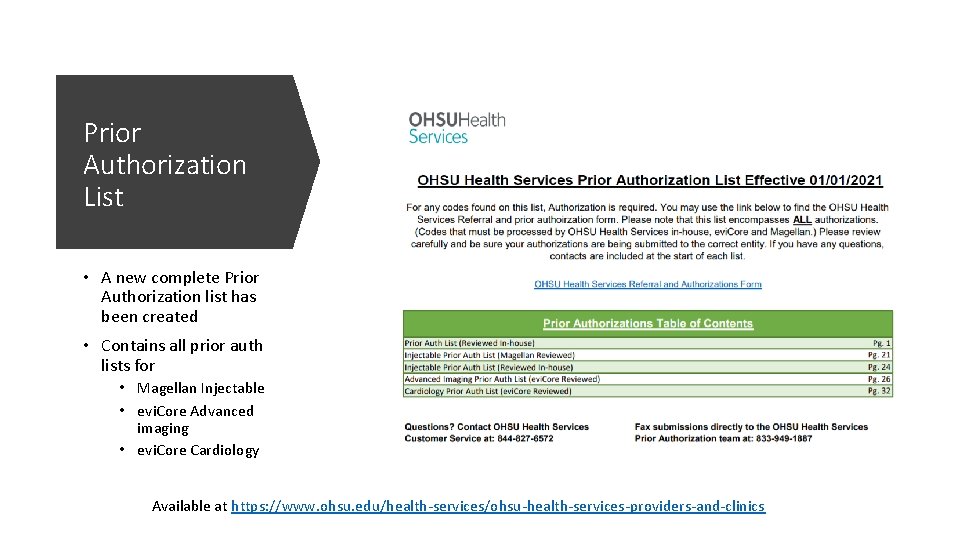 Prior Authorization List • A new complete Prior Authorization list has been created •