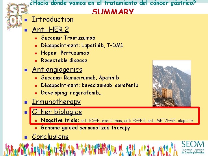 ¿Hacia dónde vamos en el tratamiento del cáncer gástrico? n n Introduction Anti-HER 2 ¿Hacia dónde vamos en el tratamiento del cáncer gástrico? n n Introduction Anti-HER 2