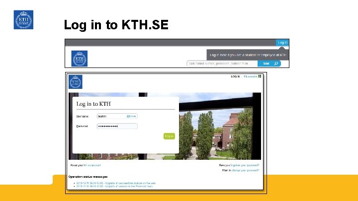 Log in to KTH. SE 