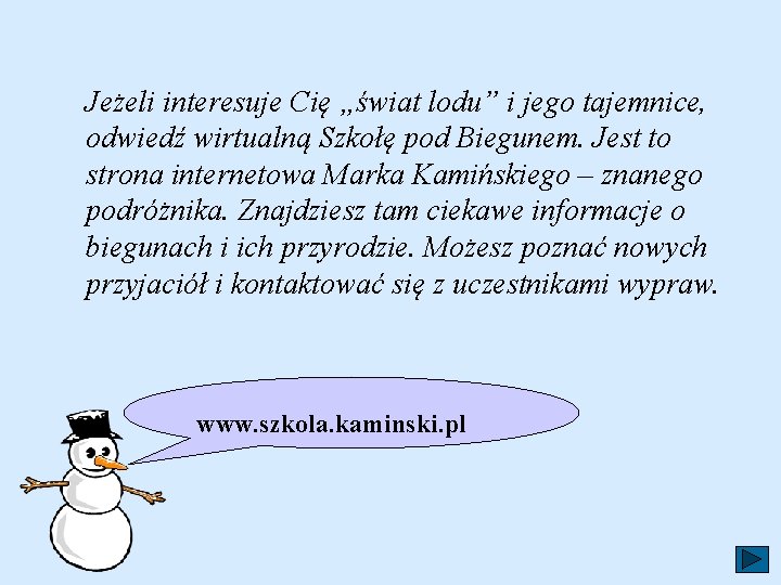 Jeżeli interesuje Cię „świat lodu” i jego tajemnice, odwiedź wirtualną Szkołę pod Biegunem. Jest