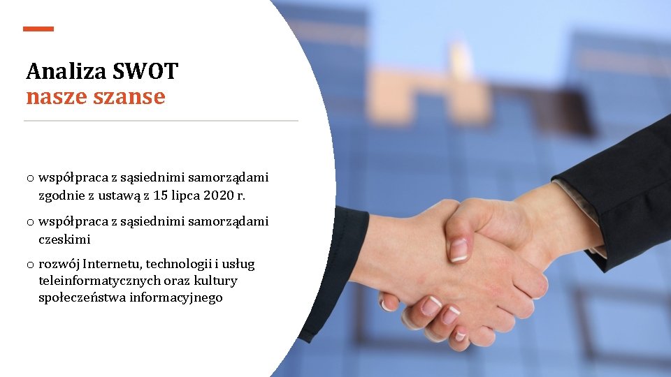 Analiza SWOT nasze szanse o współpraca z sąsiednimi samorządami zgodnie z ustawą z 15