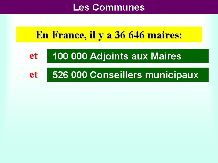 Les Communes En France, il y a 36 646 maires: et 100 000 Adjoints