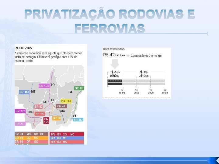 PRIVATIZAÇÃO RODOVIAS E FERROVIAS 