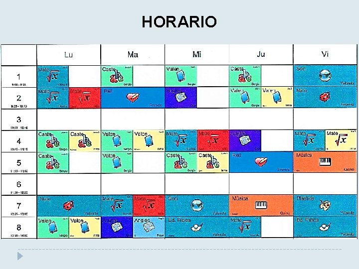 HORARIO � (escanear horari) 