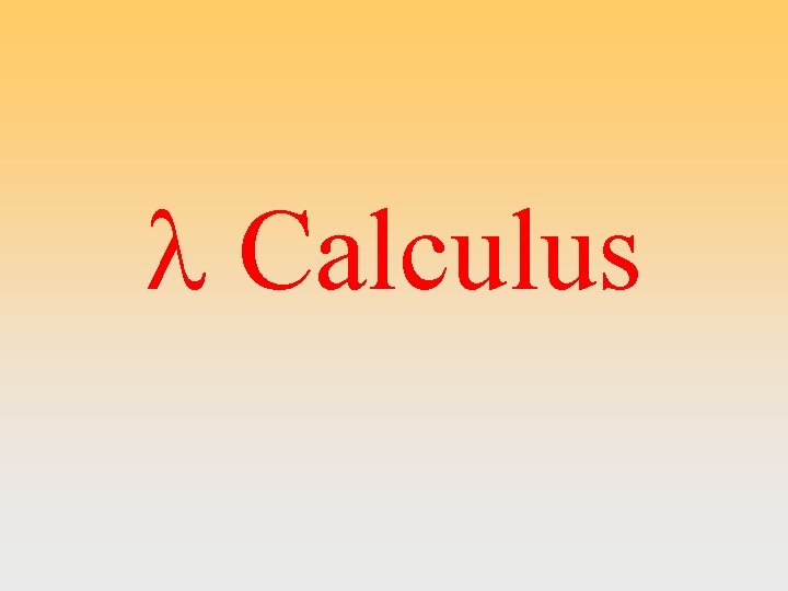 l Calculus 