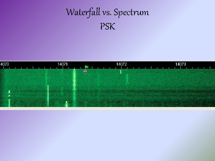 Waterfall vs. Spectrum PSK 