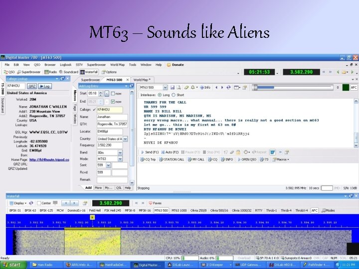 MT 63 – Sounds like Aliens 