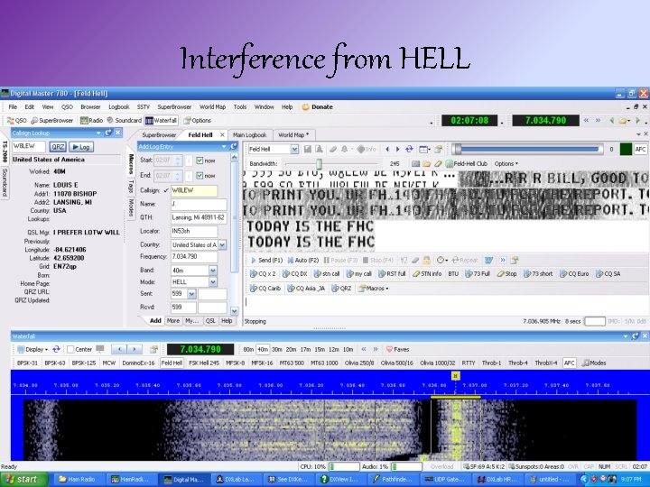 Interference from HELL 