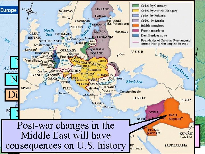 Europebefore after the war New countries! Divided empires! New countries! Post-war changes in the