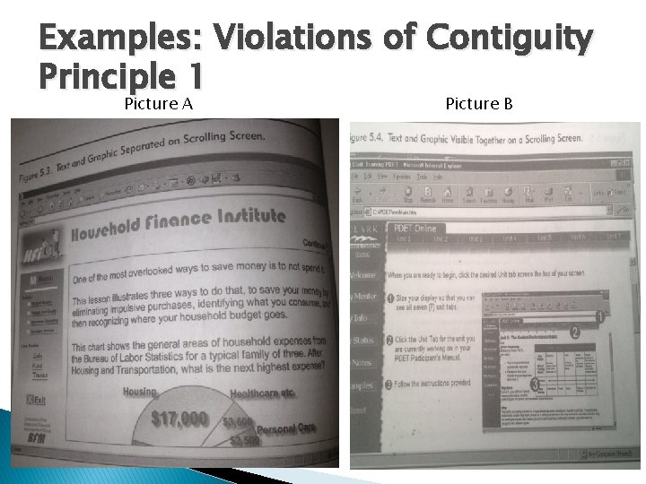 Examples: Violations of Contiguity Principle 1 Picture A Picture B Examples: Violations of Contiguity Principle 1 Picture A Picture B