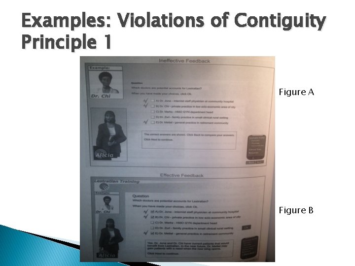 Examples: Violations of Contiguity Principle 1 Figure A Figure B Examples: Violations of Contiguity Principle 1 Figure A Figure B