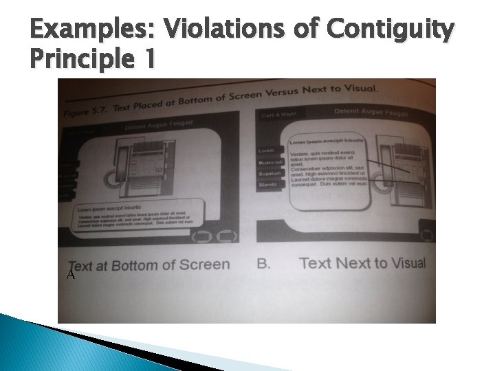 Examples: Violations of Contiguity Principle 1 A Examples: Violations of Contiguity Principle 1 A