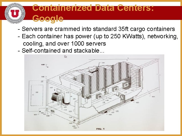 Containerized Data Centers: Google - Servers are crammed into standard 35 ft cargo containers