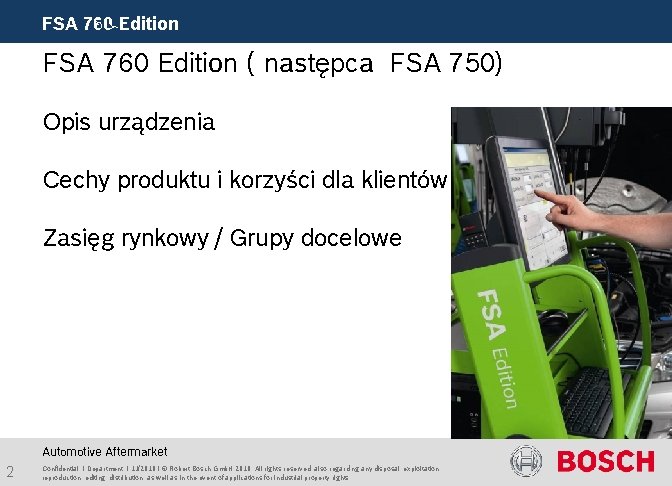 FSA 760 Edition ( następca FSA 750) Opis urządzenia Cechy produktu i korzyści dla