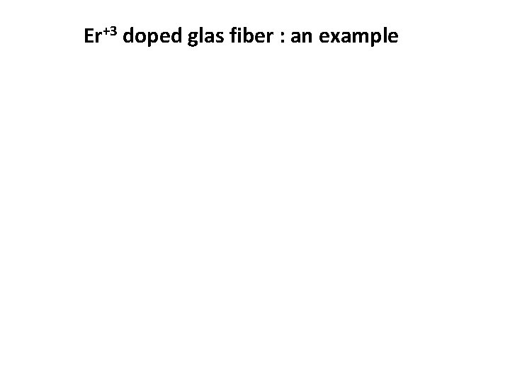 Er+3 doped glas fiber : an example 