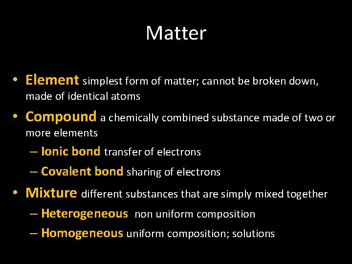 Element Example Matter Ga HSGT Chemistry Review Solid Liquid Gas Students