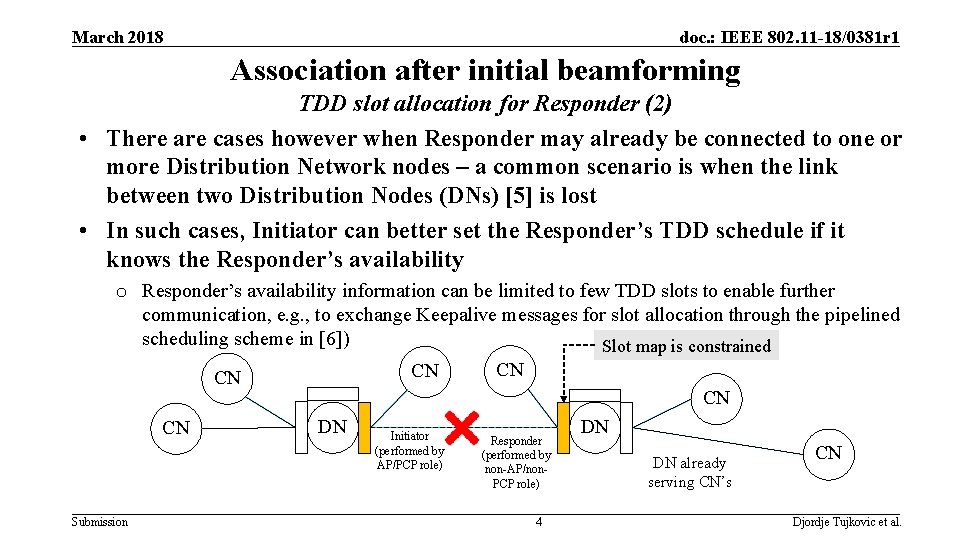 March 2018 doc. : IEEE 802. 11 -18/0381 r 1 Association after initial beamforming