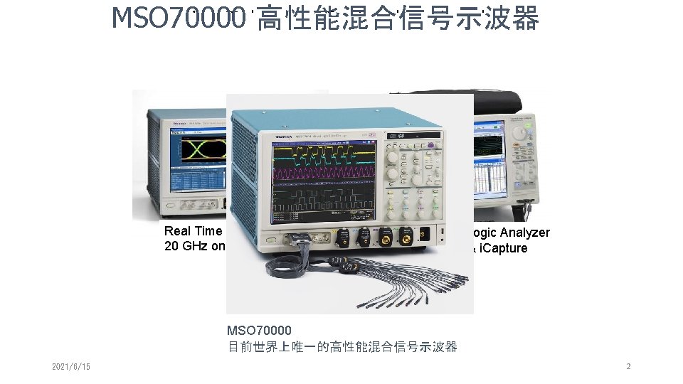 Leveraging Tektronix Technology Leadership MSO 70000 高性能混合信号示波器 Real Time Oscilloscope 20 GHz on 4