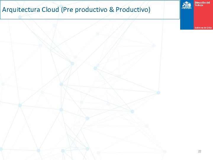 Arquitectura Cloud (Pre productivo & Productivo) 22 