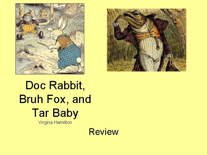 Doc Rabbit, Bruh Fox, and Tar Baby Virgina Hamilton Review 