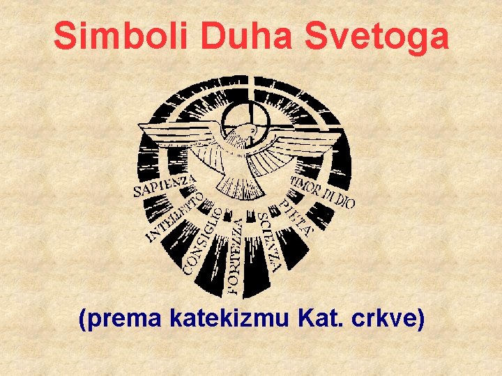 Simboli Duha Svetoga (prema katekizmu Kat. crkve) 