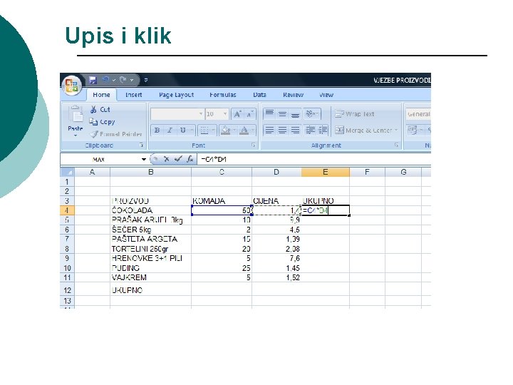 Upis i klik 