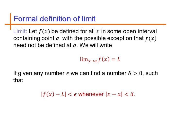 Formal definition of limit 