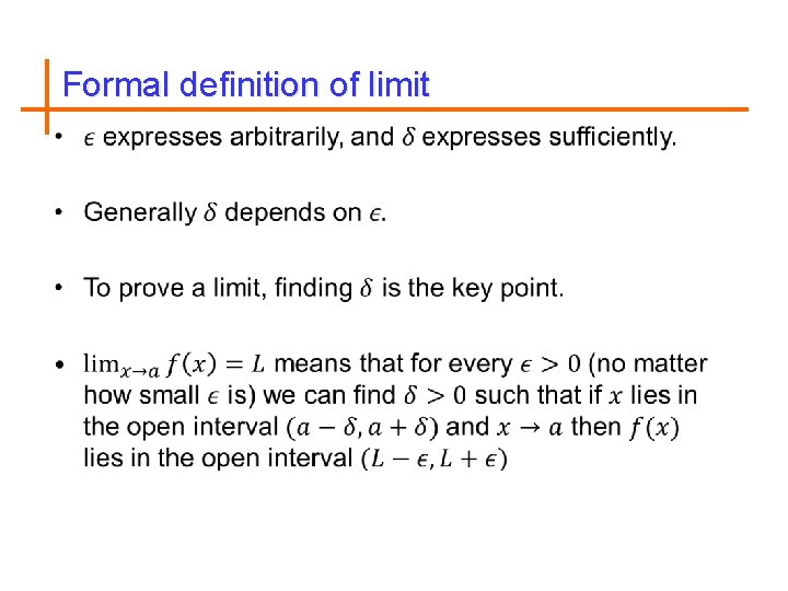 Formal definition of limit 