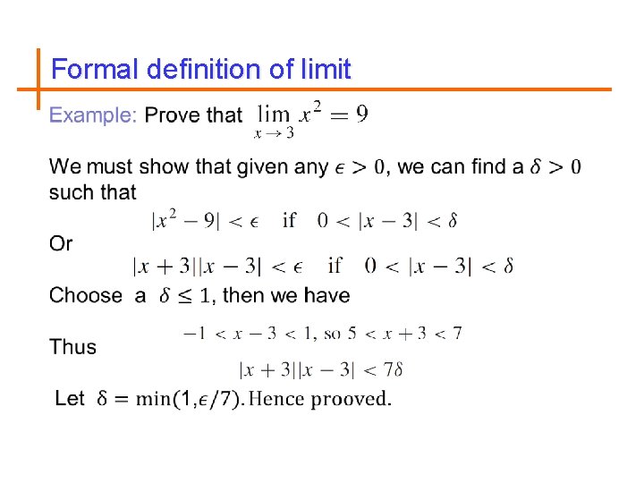 Formal definition of limit 
