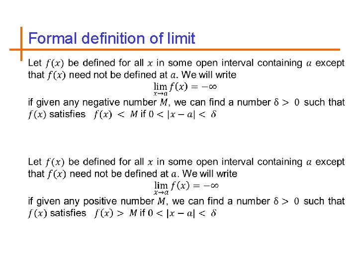 Formal definition of limit 