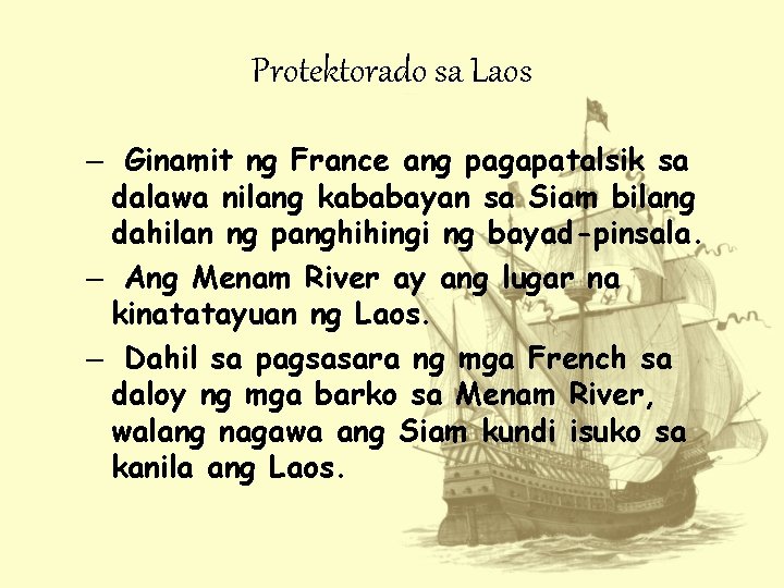 Protektorado sa Laos – Ginamit ng France ang pagapatalsik sa dalawa nilang kababayan sa