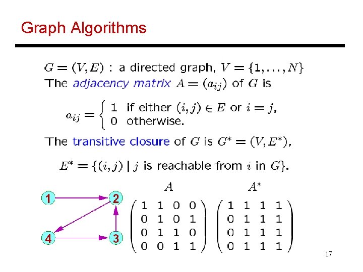 Graph Algorithms 17 