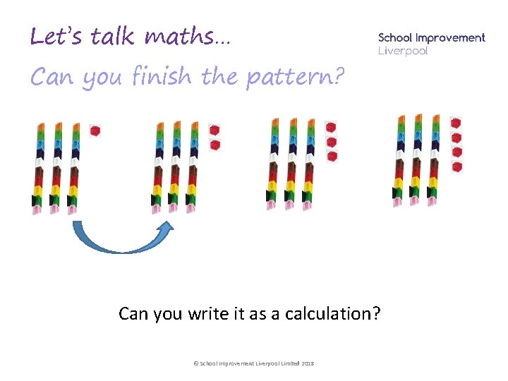 Let’s talk maths… Can you finish the pattern? Can you write it as a