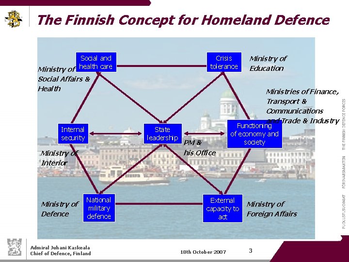 The Finnish Concept for Homeland Defence Social and Ministry of health care Crisis tolerance