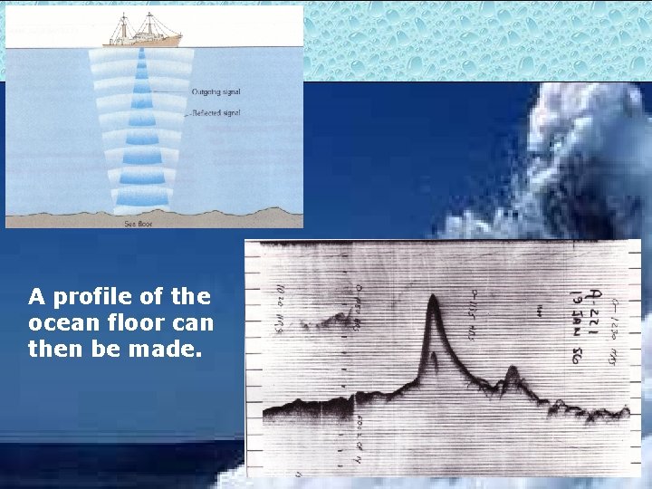 A profile of the ocean floor can then be made. 