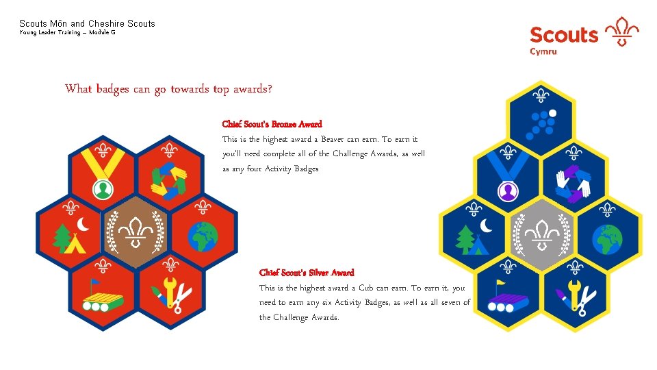 Scouts Môn and Cheshire Scouts Young Leader Training – Module G What badges can