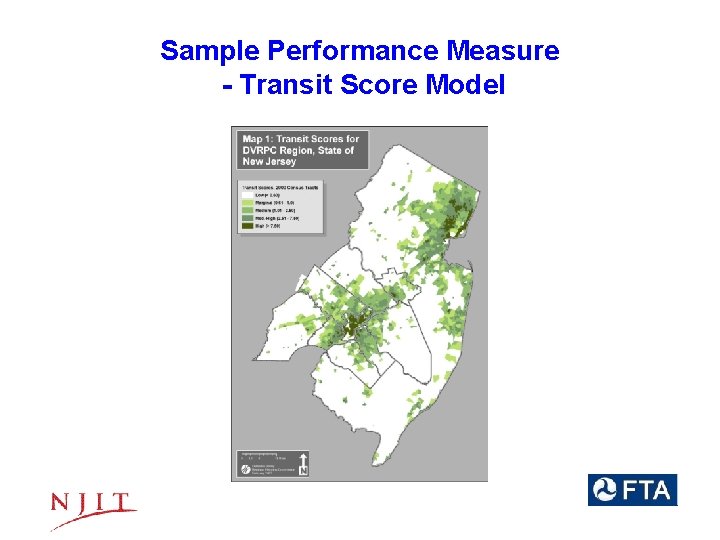 Sample Performance Measure - Transit Score Model 
