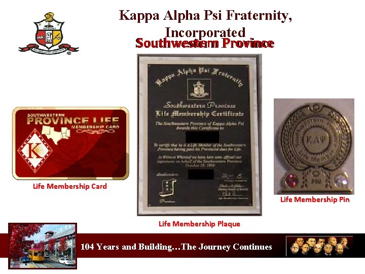 Kappa Alpha Psi Fraternity, Incorporated Southwestern Province Southwestern Life Membership Card Life Membership Pin