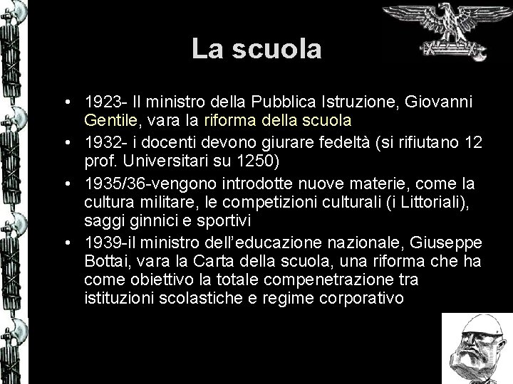La scuola • 1923 - Il ministro della Pubblica Istruzione, Giovanni Gentile, vara la